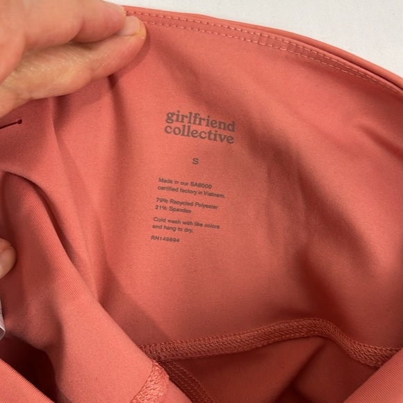 Girlfriend Collective Salmon-Coloured Biker Short - Picture 5 of 5